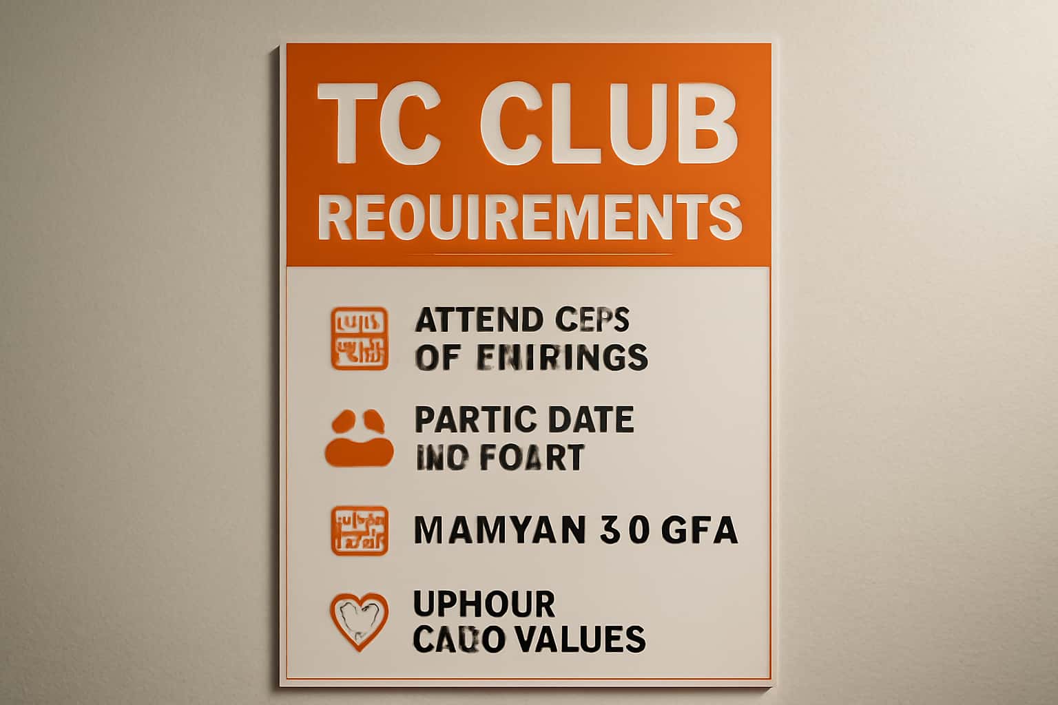 Illustration depicting TC Club application requirements