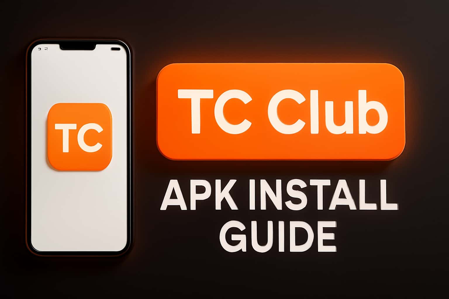 An informative scene depicting the TC Club APK Install Guide.